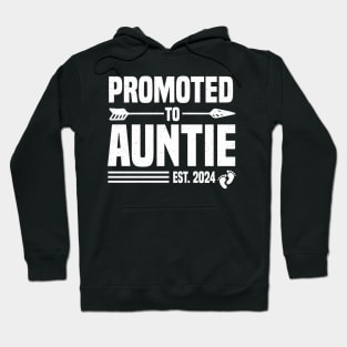 Promoted to Auntie 2024, Soon to Be Auntie Baby Reveal Aunt Hoodie